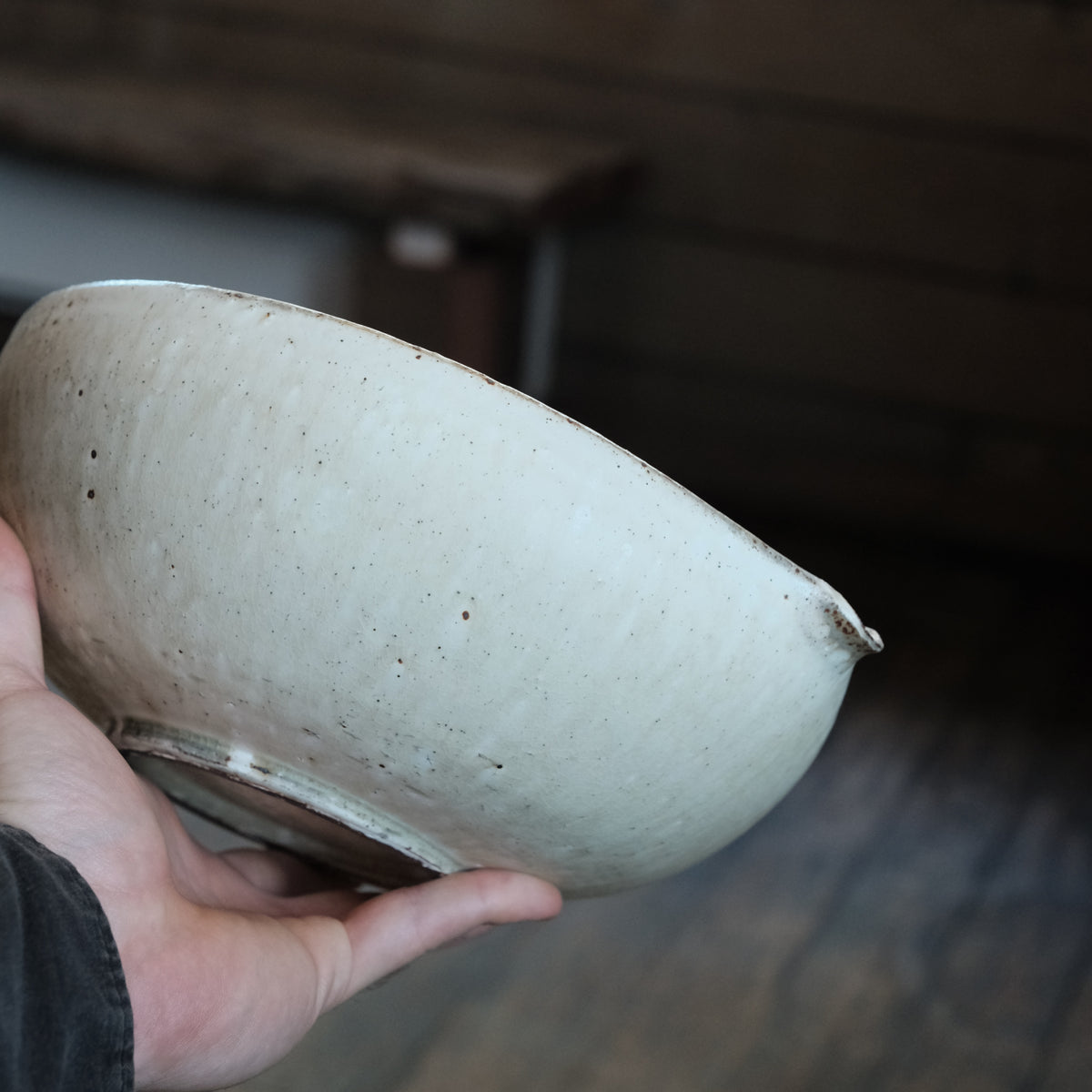 Spouted Serving Bowl, Ash