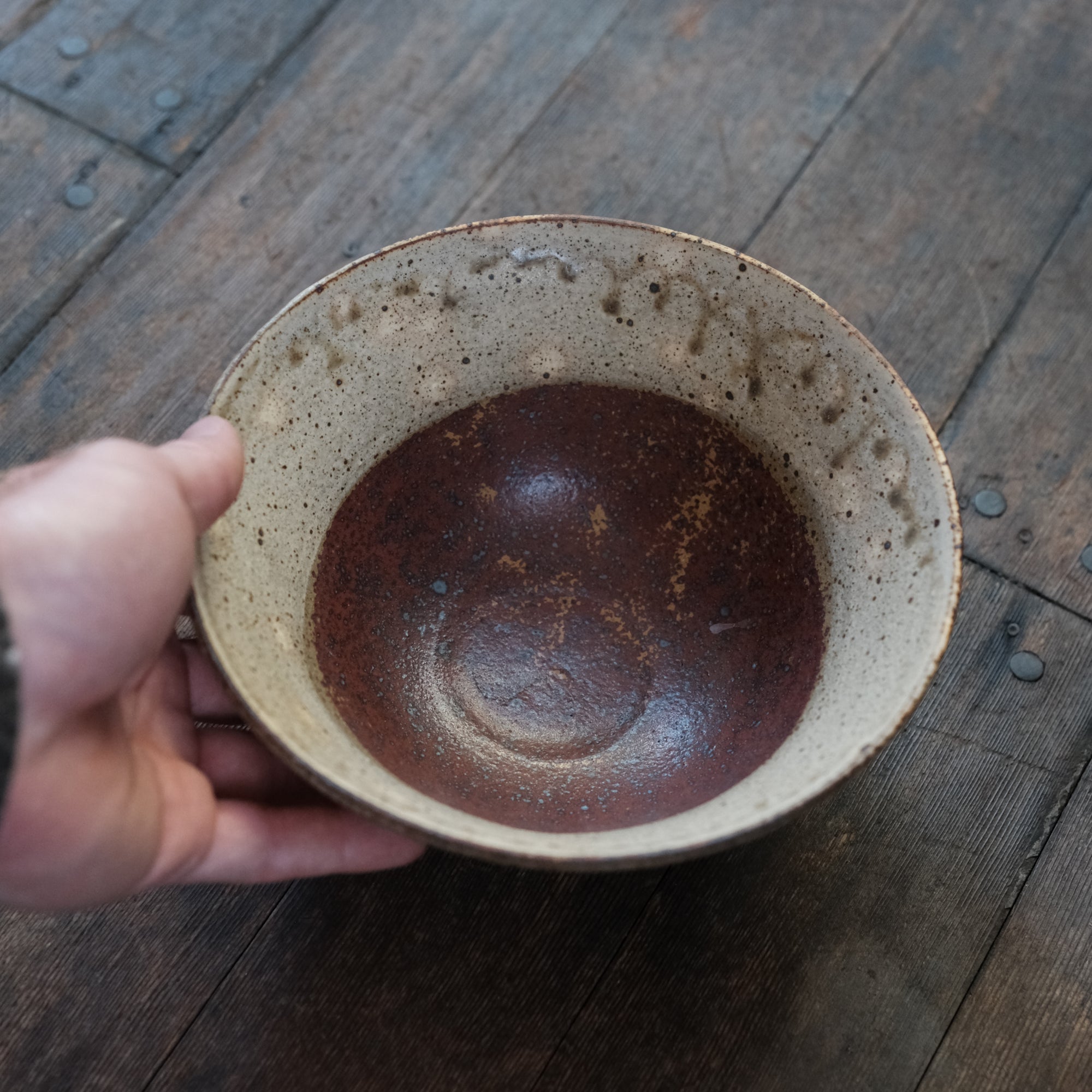 Small Serving Bowl, Ash, Half Dip