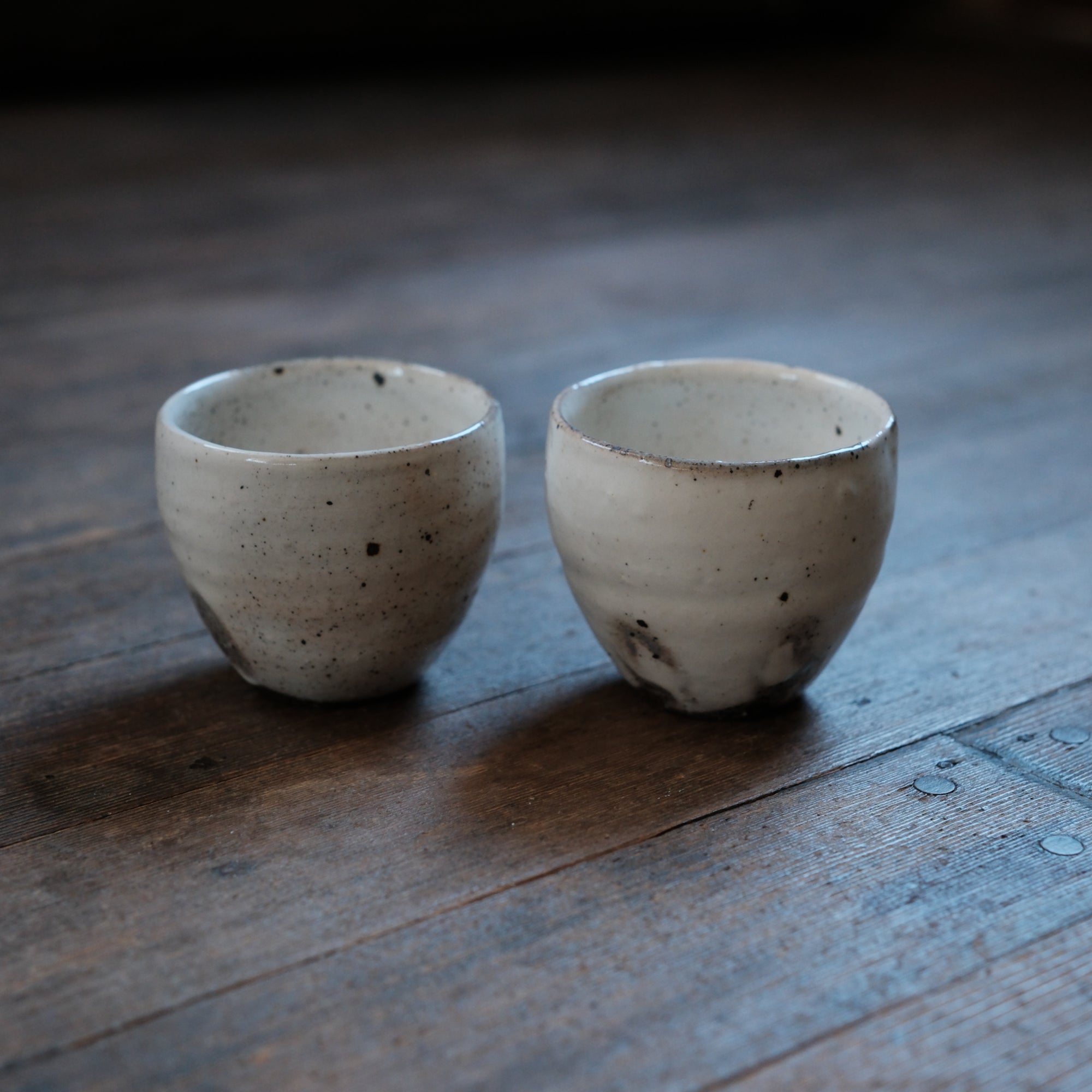 Drinking Vessels in White, Set of Two