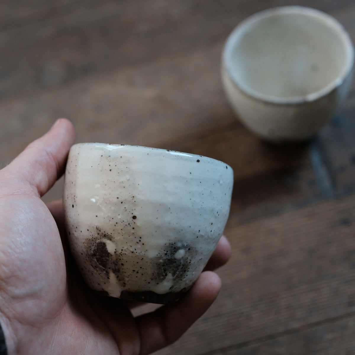 Drinking Vessels in White, Set of Two