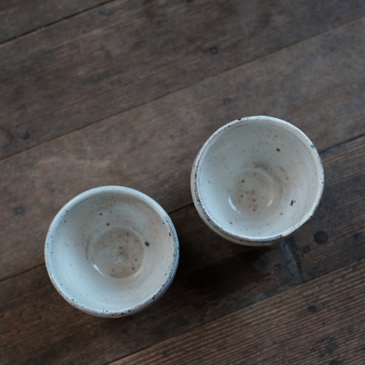 Drinking Vessels in White, Set of Two