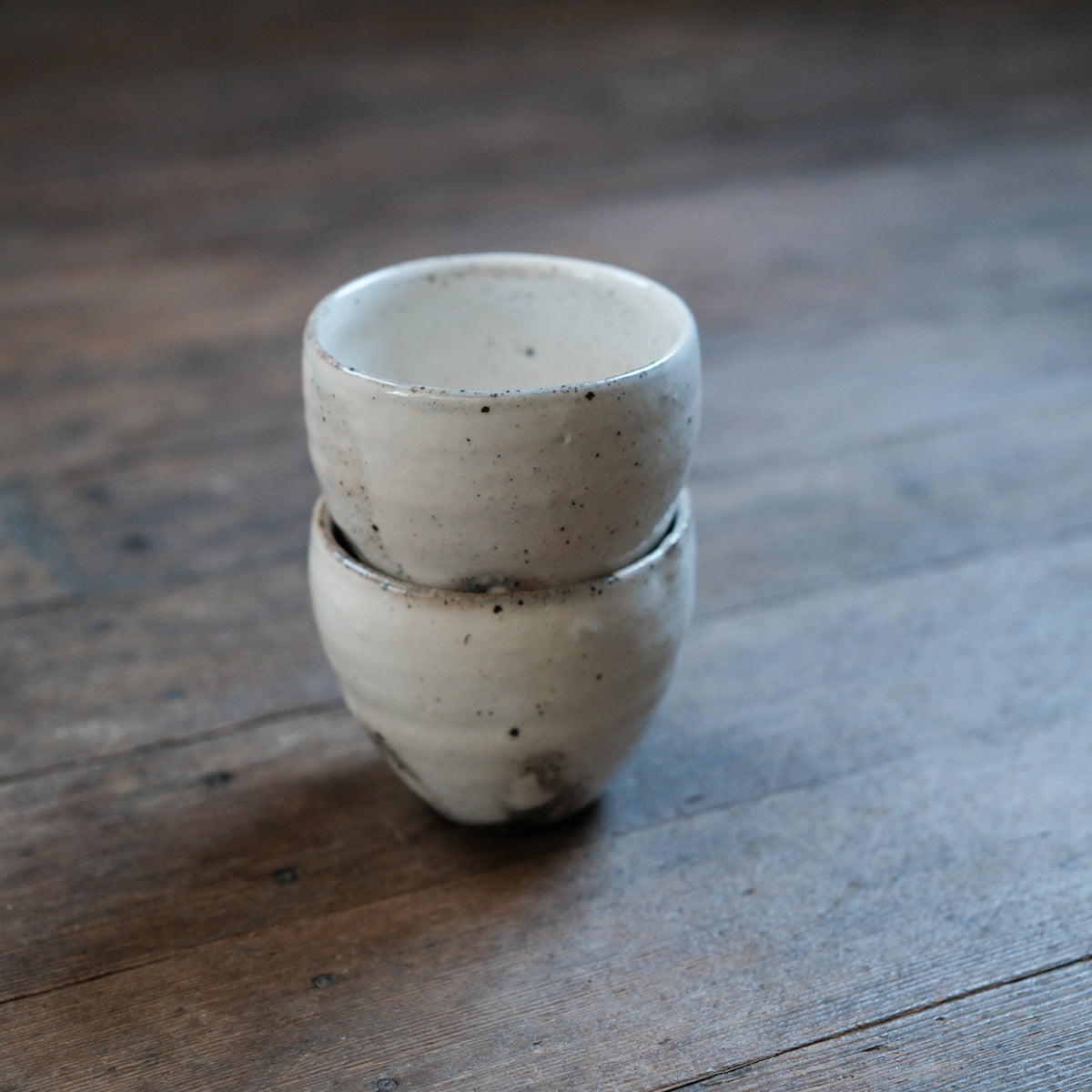 Drinking Vessels in White, Set of Two