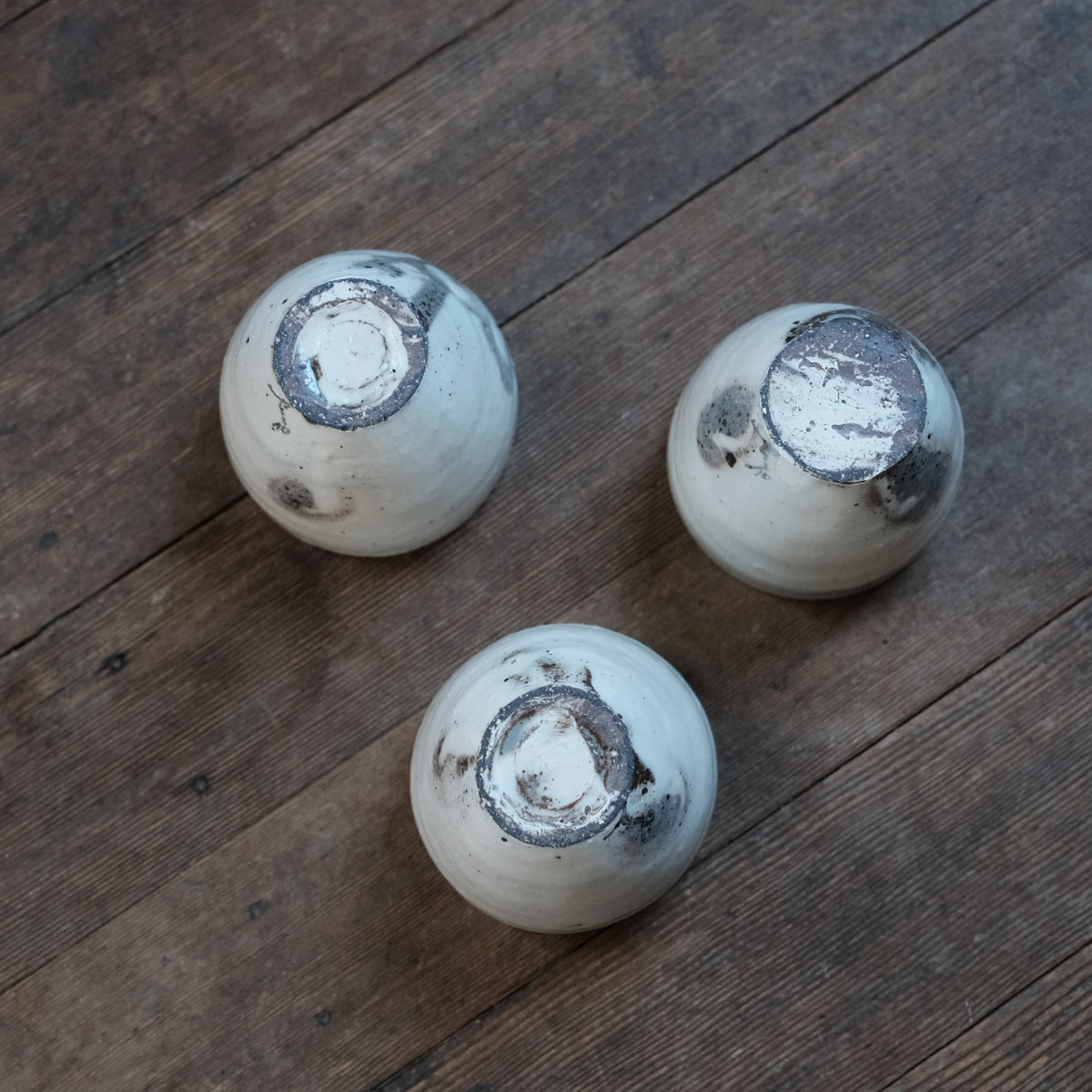 Drinking Vessels in White, Set of Three