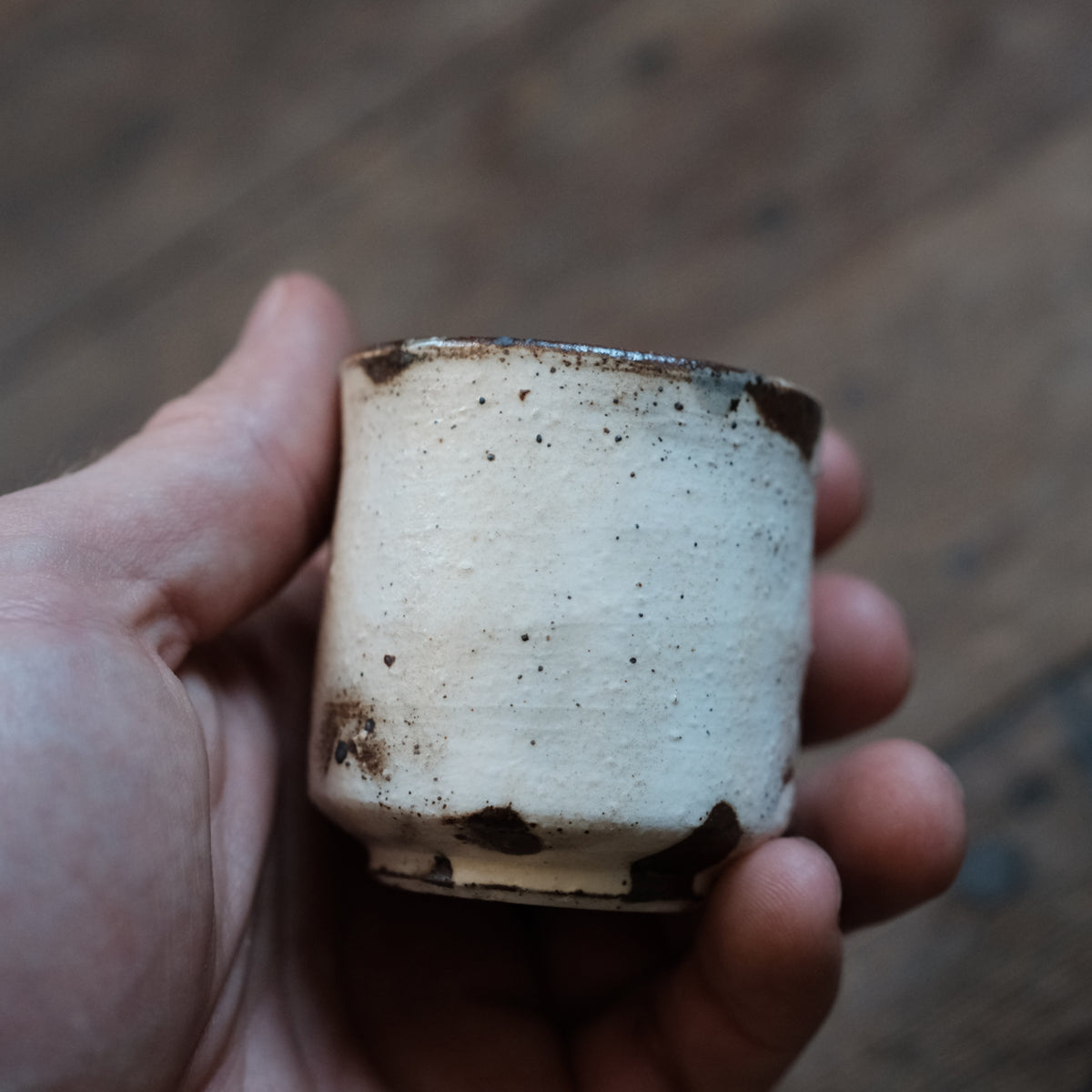 Drinking Vessels, White and Ash, Set of Two