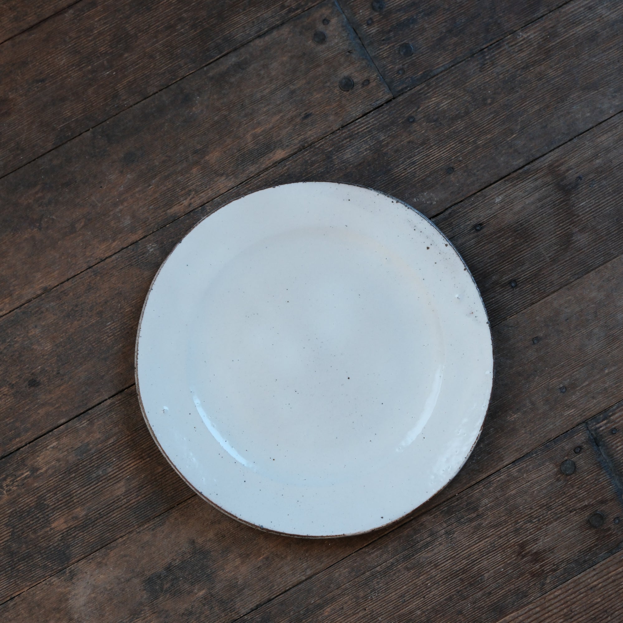 Single Rim Plate, White