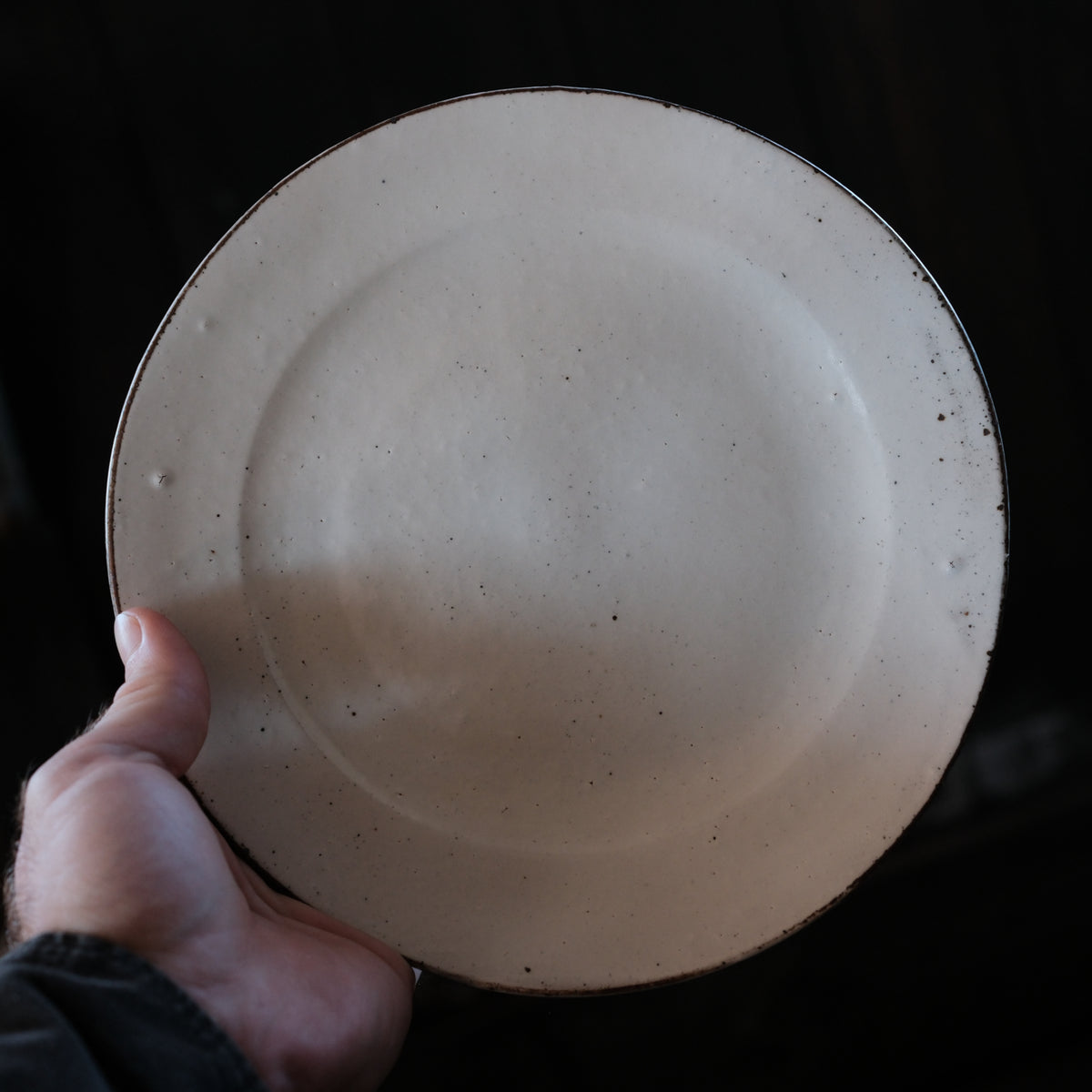 Single Rim Plate, White