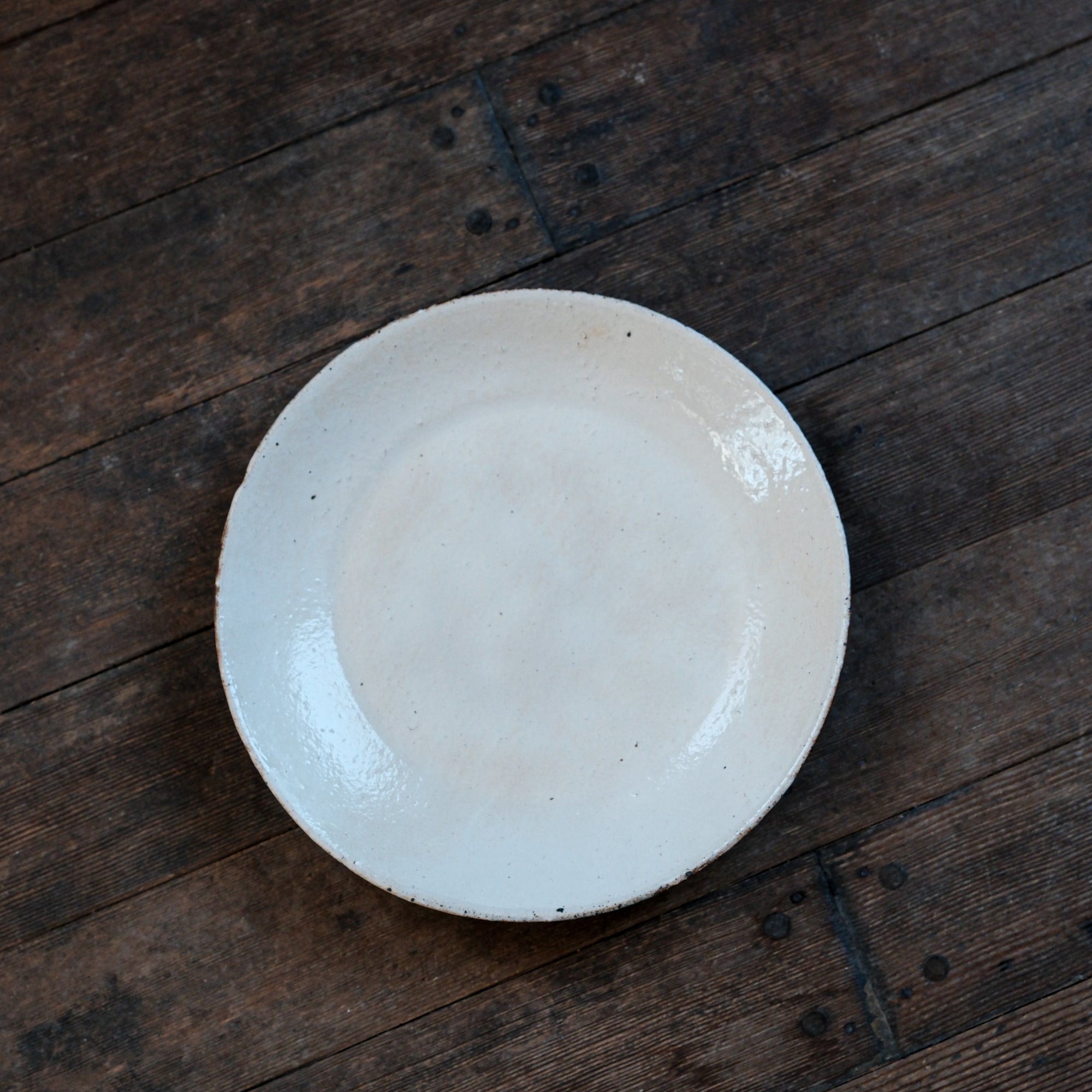 Single Rim Plate, Straw Ash