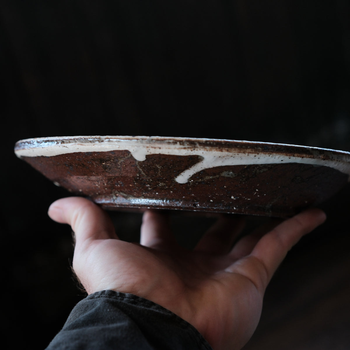 Single Rim Plate, Straw Ash