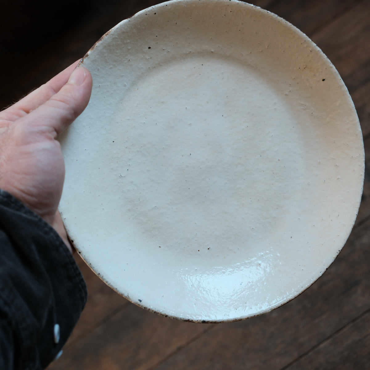 Single Rim Plate, Straw Ash