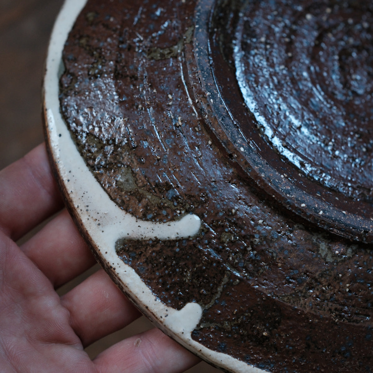 Single Rim Plate, Straw Ash