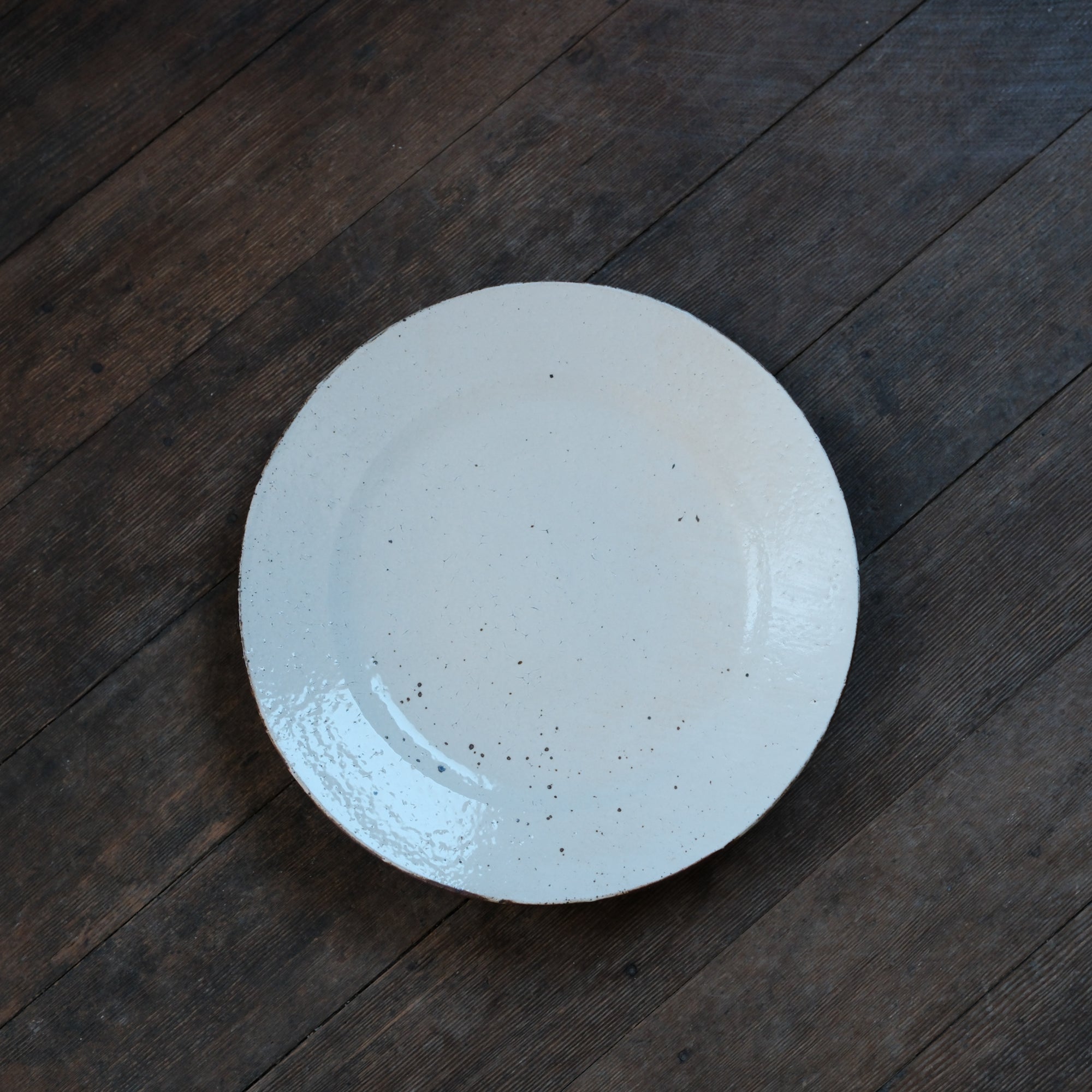 Single Rim Plate, Straw Ash