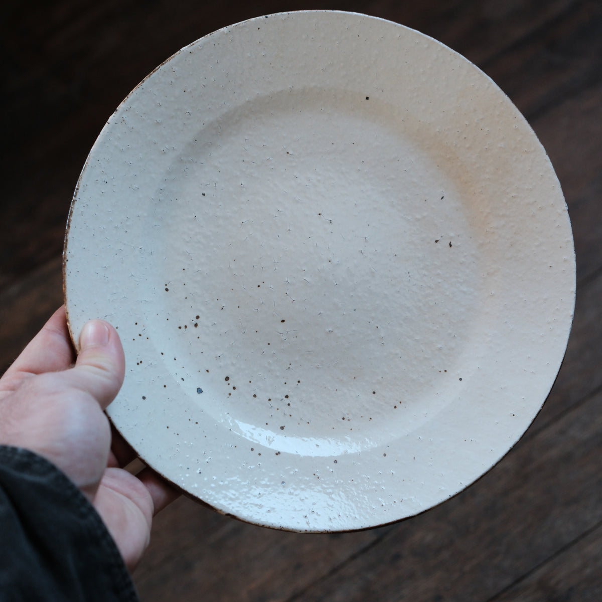 Single Rim Plate, Straw Ash