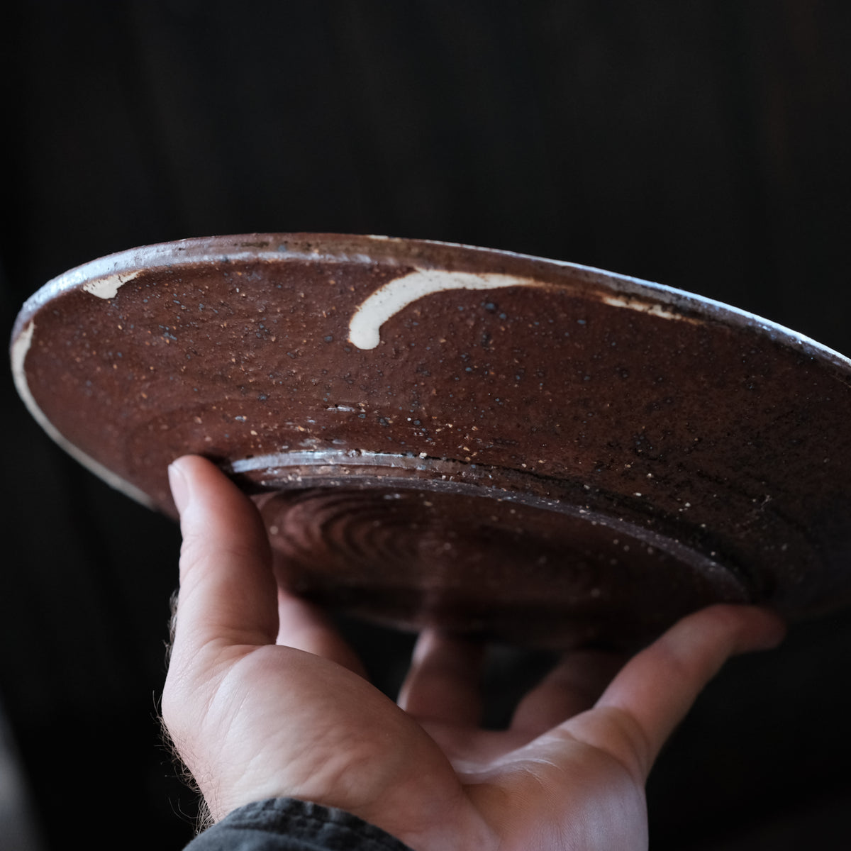 Single Rim Plate, Straw Ash