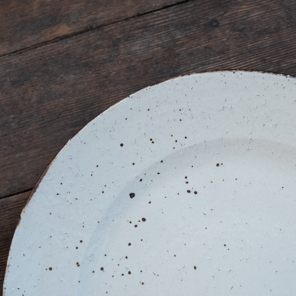 Single Rim Plate, Straw Ash