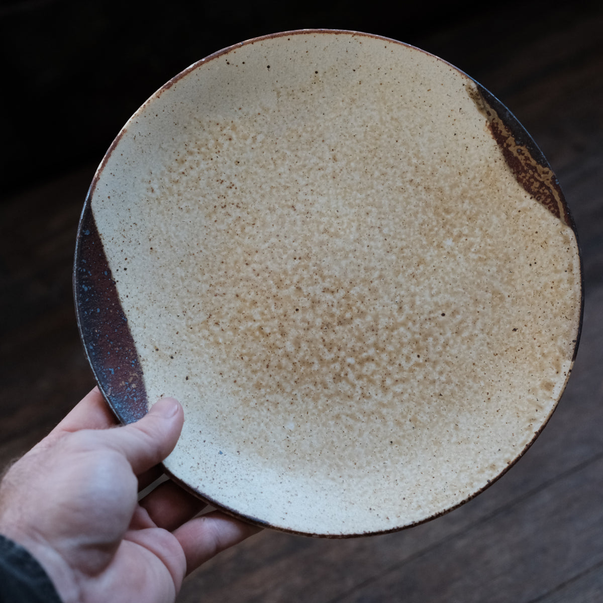 Single Rim Plate, Yellow Ash