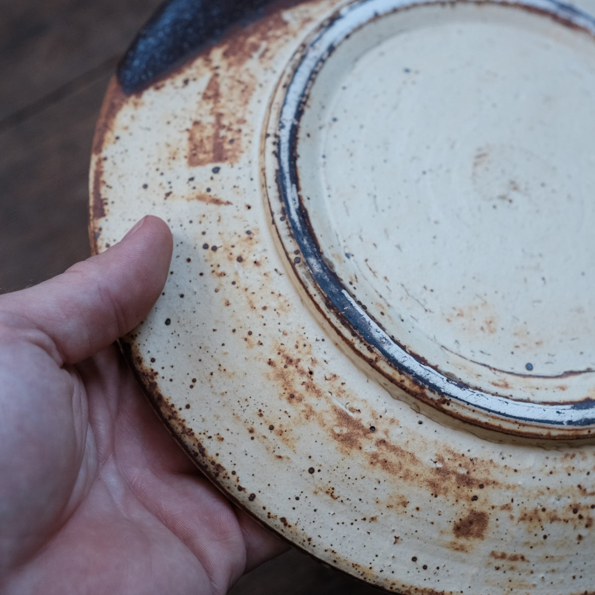 Single Rim Plate, Yellow Ash