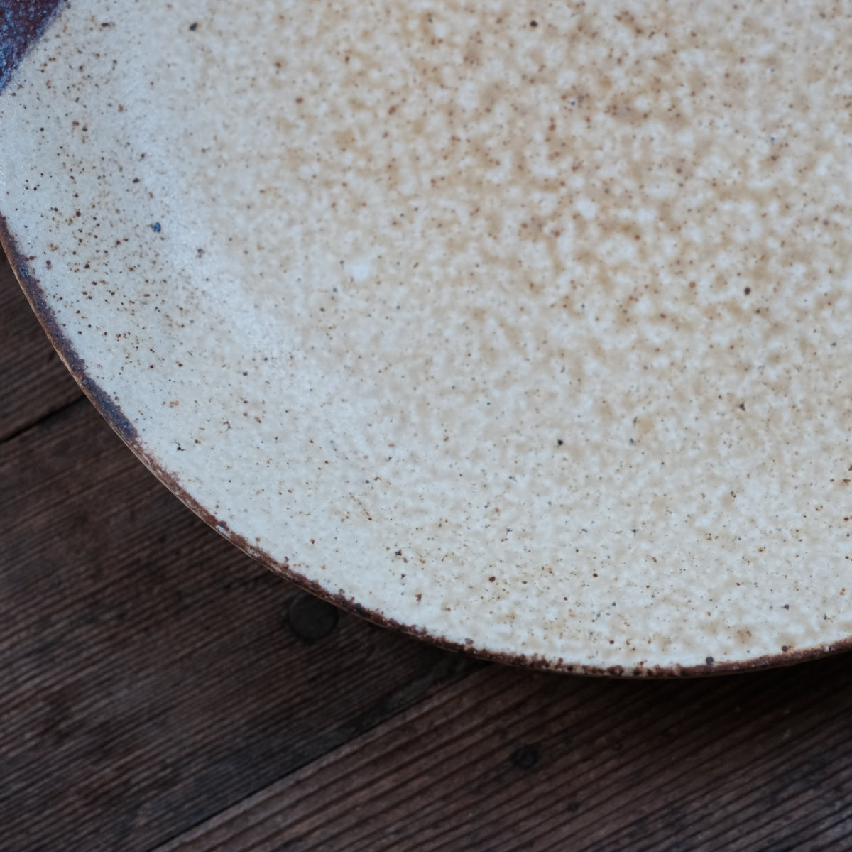 Single Rim Plate, Yellow Ash
