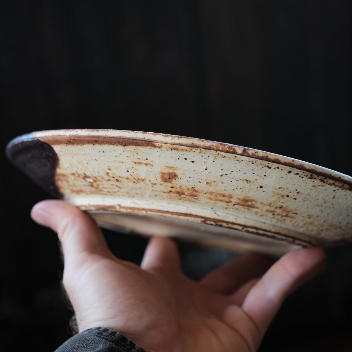 Single Rim Plate, Yellow Ash