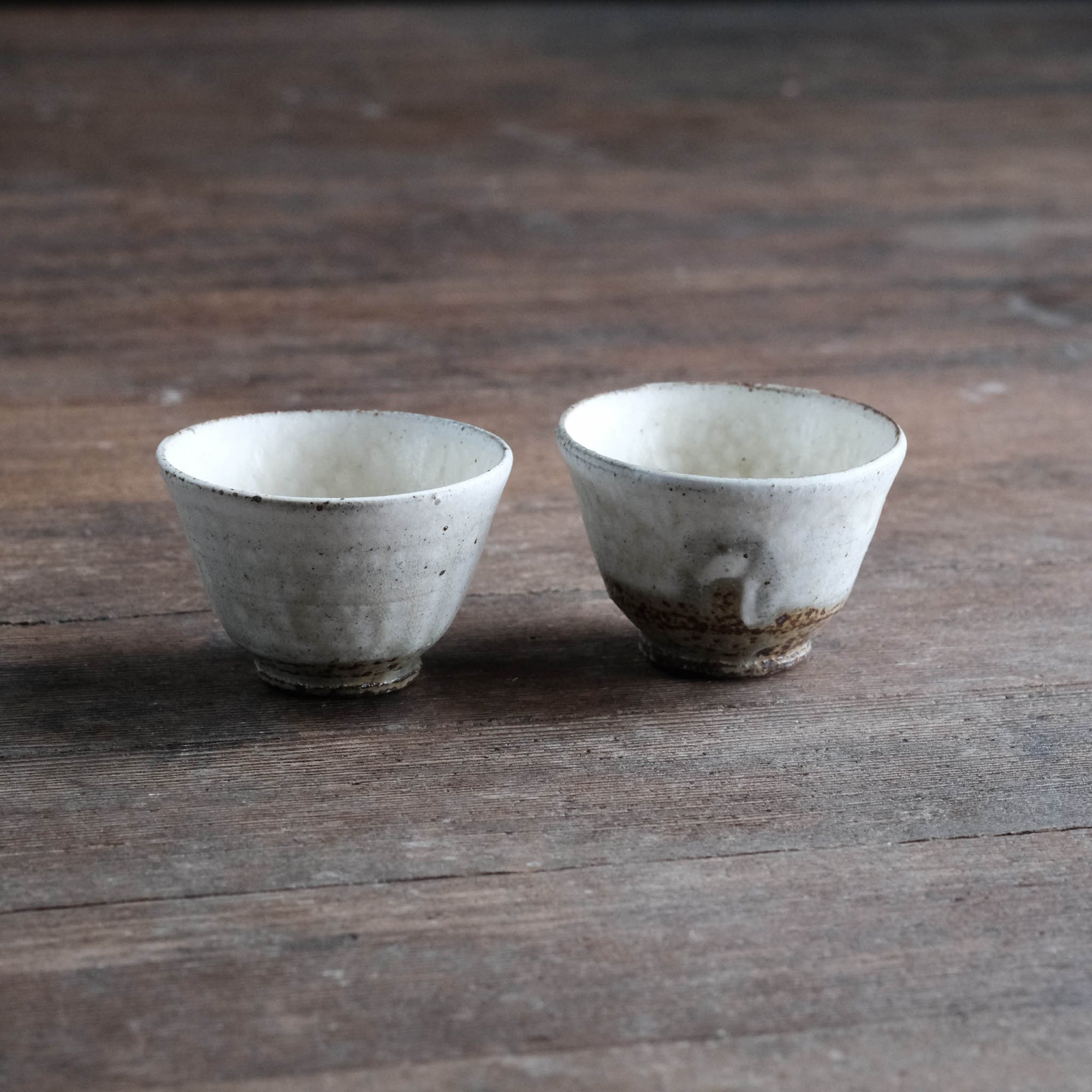 Set of Small Tea Cups, Ash glaze